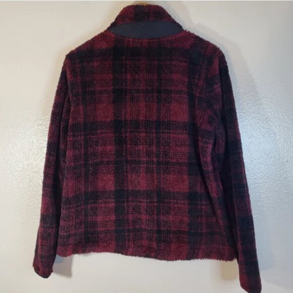 Eddie Bauer Buffalo Plaid Teddy Pullover Sweater - Picture 6 of 6